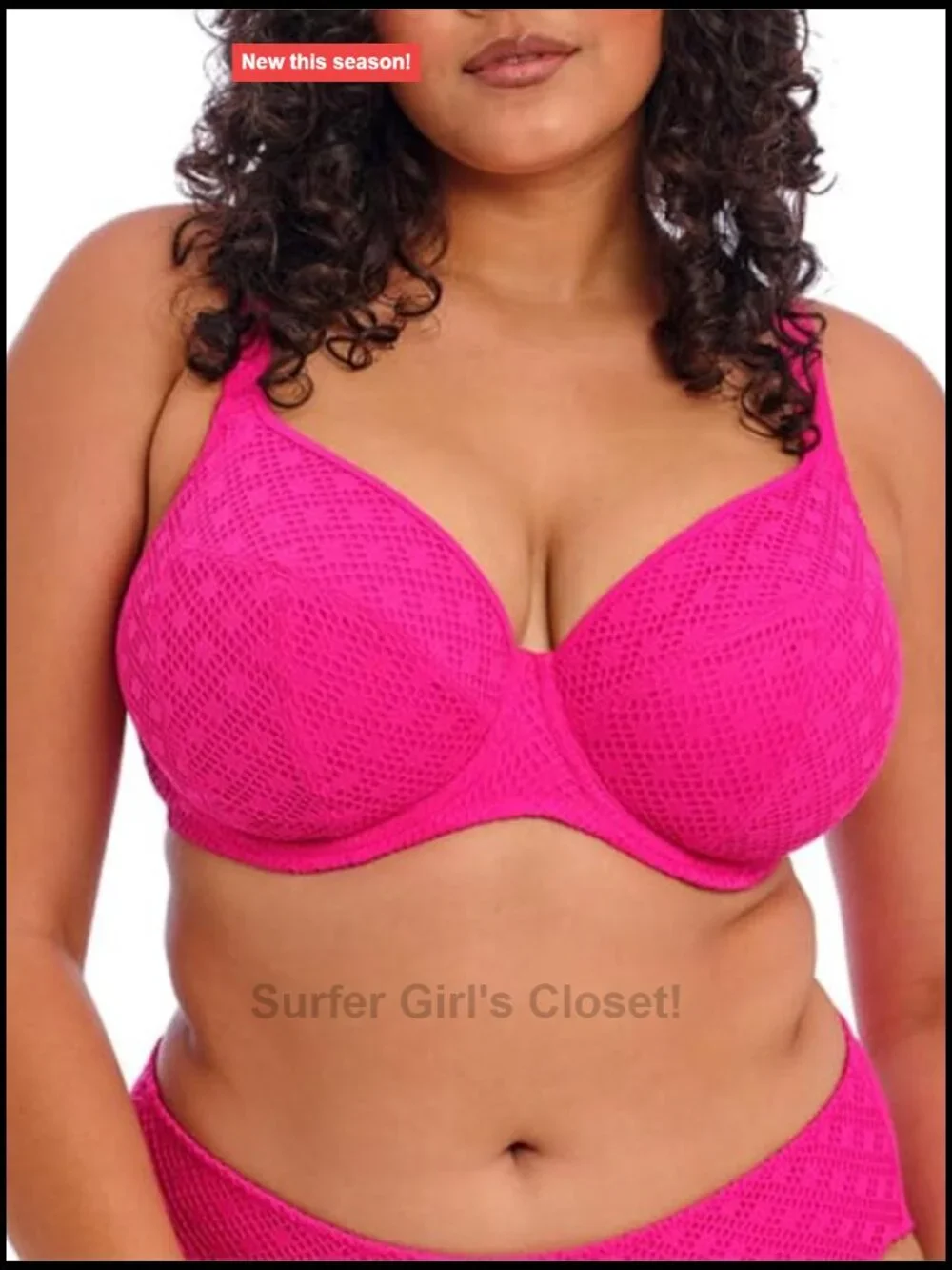 UK Sizes Plunge Underwire Bikini Top With Snap Closure
